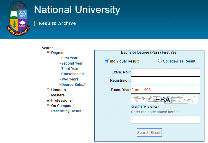 Honours 1st Year <a href=